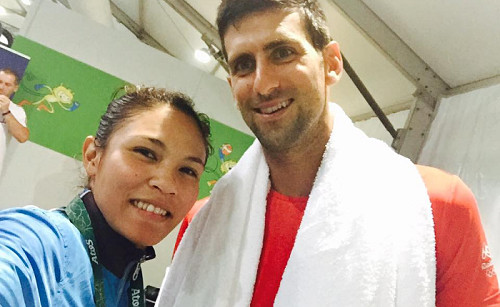 Une Malgache en mode « selfie » avec Djokovic aux Jeux Olympiques